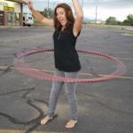 Katie w/ 12 foot hoop!
